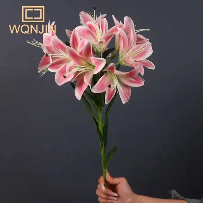 Bouquet de Lys Artificiels pour Décoration de Maison