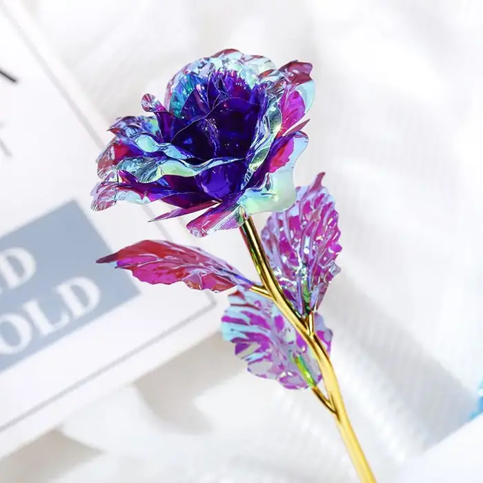 1 pièces fleur artificielle feuille Rose