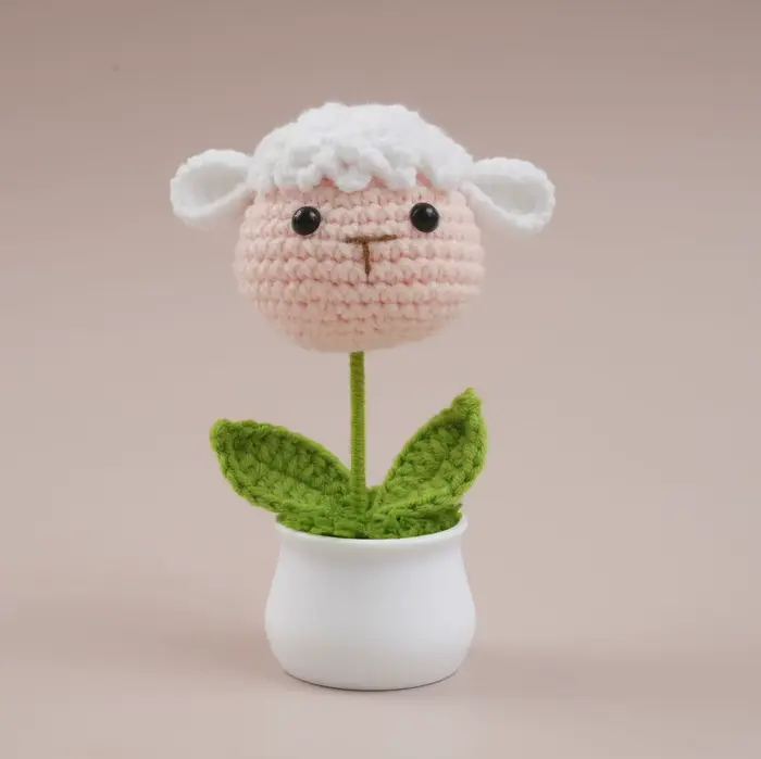 Pot à plantes en crochet animalier mignon