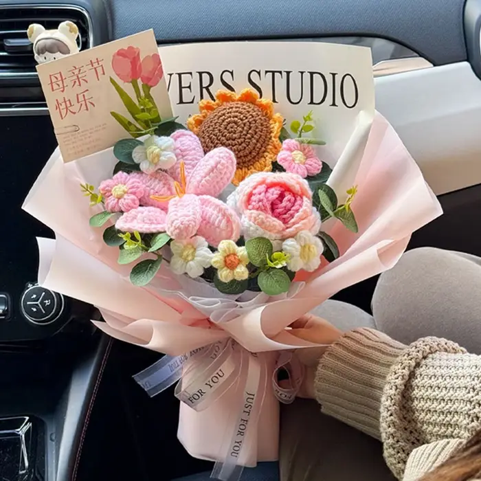 Bouquet de fleurs au crochet