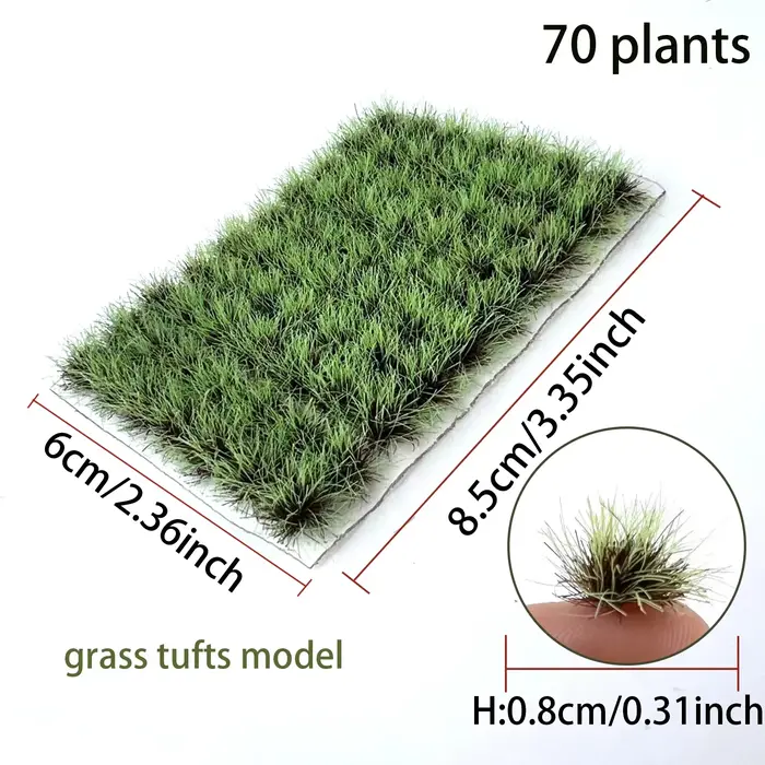 Petits touffes d'herbe modèle bonsaï – 70/91 statiques pour décoration de scène d'artisanat de jardi