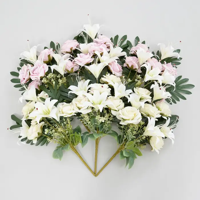 Bouquet de fleurs artificielles C2025 en soie