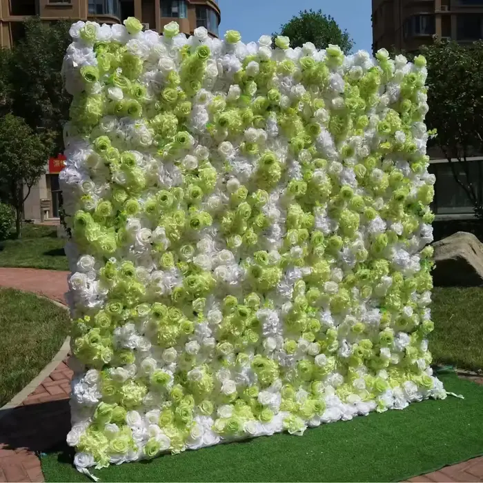 Panneau mural de fleurs 3D en soie
