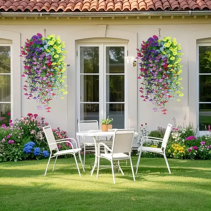 Fleur artificielle nouvelles fleurs et plantes suspendues artificielles décoration de pâques 2025 résistant aux UV