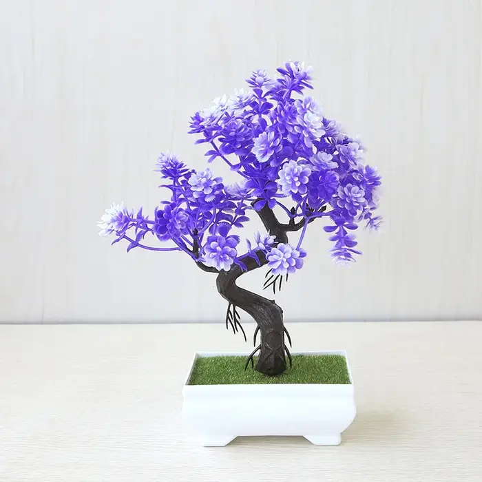 Plantes artificielles décoration bonsaï en Pot petit Pot d'arbre fausse plante en Pot zen jardin ornements Table maison