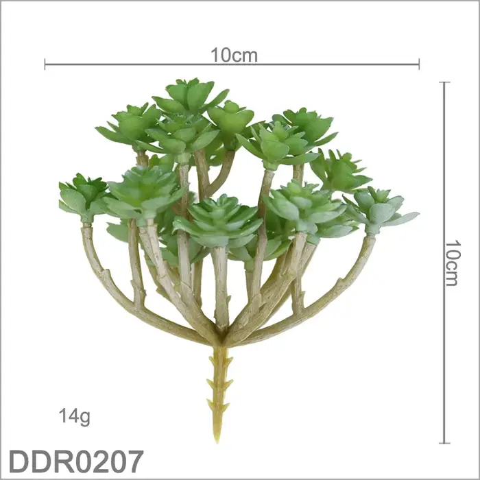 12 pièces de plantes succulentes artificielles en plastique