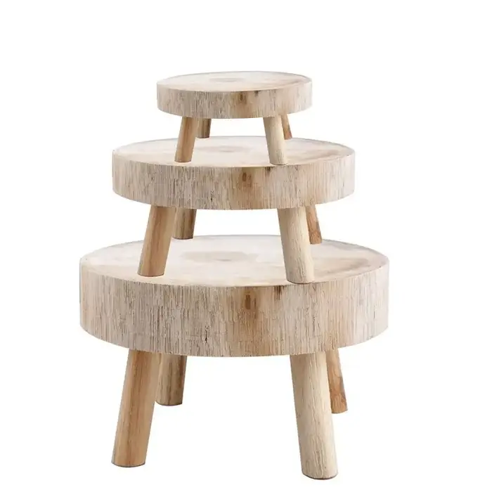 Tendance chaude-Mini tabouret en bois présentoir plante support décoratif
