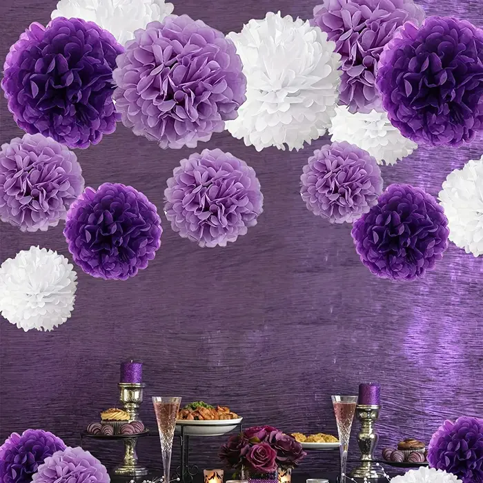 Boules de fleurs en papier festives