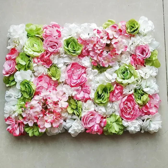 Mur de Fleurs Artificielles pour Décoration de Mariage, Fond de Scène, Plante Verte