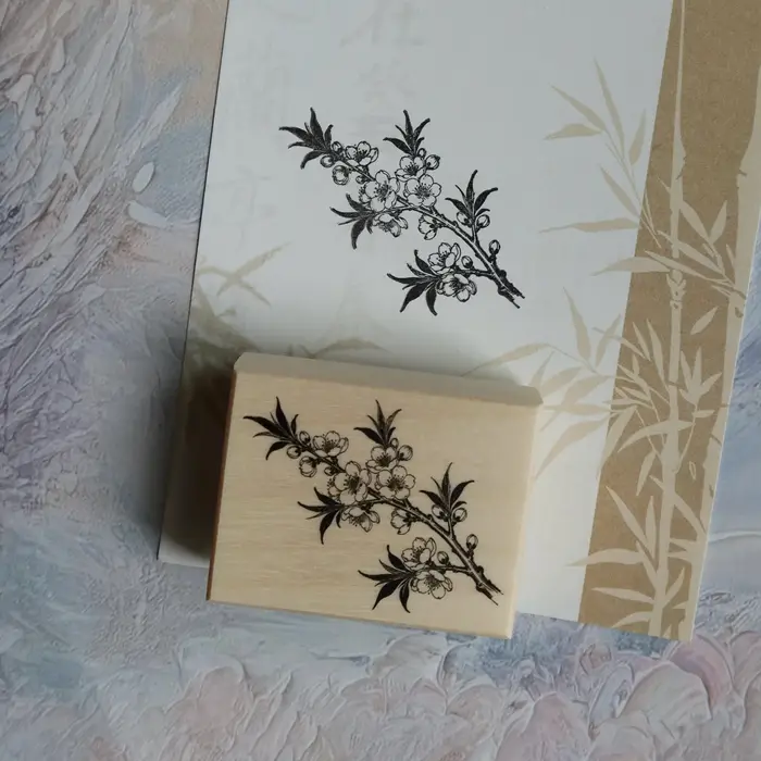 Ensemble de tampons en bois d'érable « Douze Dieux des Fleurs » – Matériel végétal pour la décoration de journaux, cadeaux, scrapbooking, bricolage et papeterie