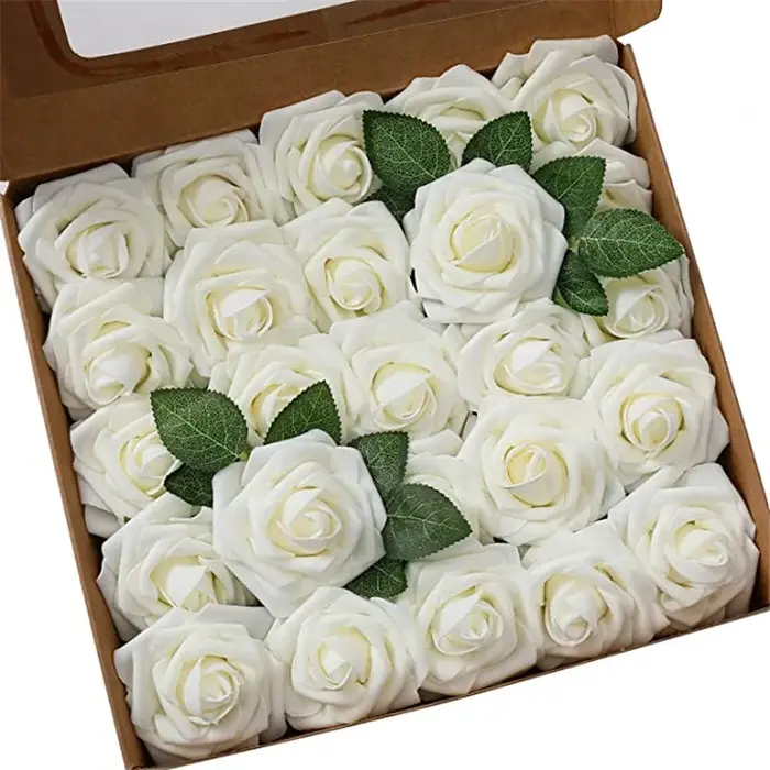 Roses artificielles en mousse, 10 à 100 pièces, fausses Roses, Bouquets de mariage, centres de table