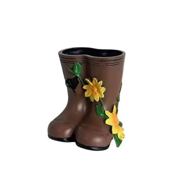 Vase moderne en forme de bottes de pluie pour arrangements floraux