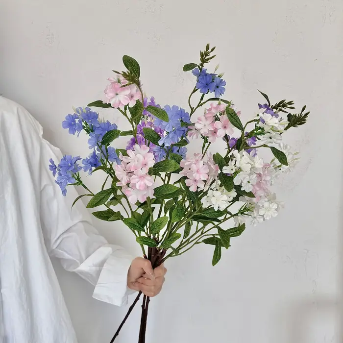 Bouquet de fleurs de lys de neige artificielles de 35 pouces