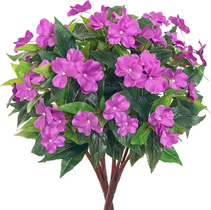 Fleur artificielle en soie Hibiscus pour la décoration de la maison, du bureau, de la cour extérieur