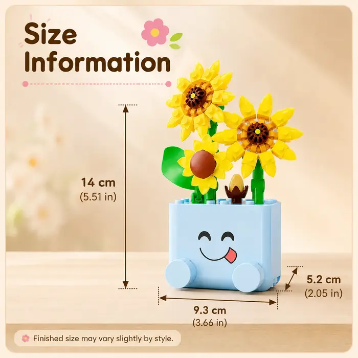 Mini pots de fleurs en blocs de construction