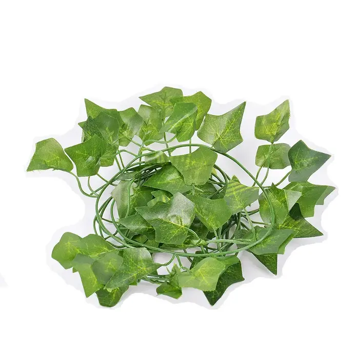 210cm Fleurs Artificielles Faux Plantes Lierre Vignes Soie Feuilles Vertes Liane Pour La Maison Cham