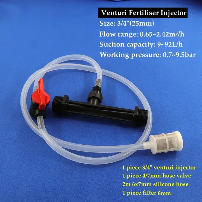 Kit d'injecteur d'engrais Venturi d'irrigation 1/2 "3/4" 1 "1.5 "
