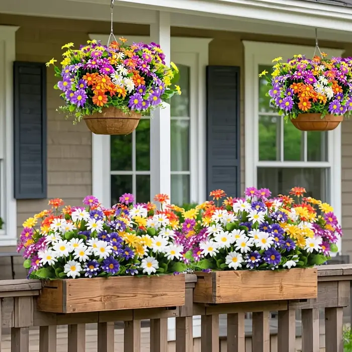 Fleurs artificielles d'extérieur
