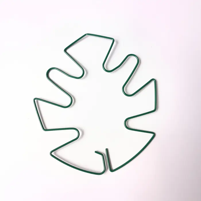 Support de plante en métal en forme de feuille de Monstera, clips décoratifs pour tiges de plantes, 
