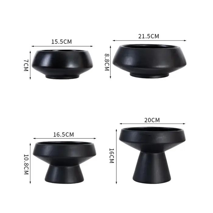 Vase rond en céramique pour fleurs hydroponiques