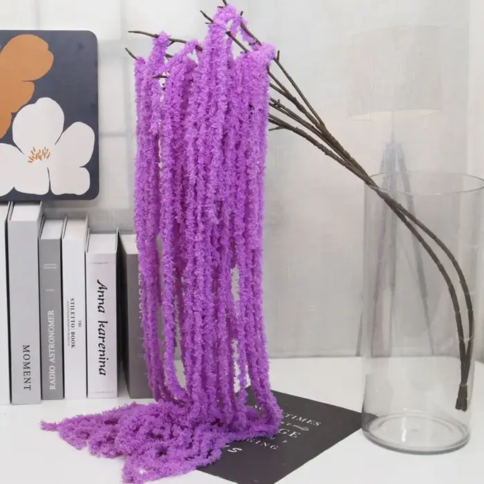 Beau cadeau multicolore Amaranthus artificiel suspendu plante fil ornement