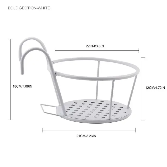 Présentoirs d'art en fer pour la décoration, paniers, pot de fleur, plantes de balcon, supports rond