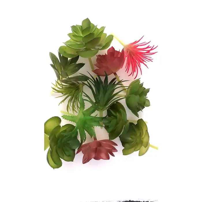 12 pièces plantes succulentes en PVC vert fausse plante succulente pour la maison jardin petit bonsaï décor fleur