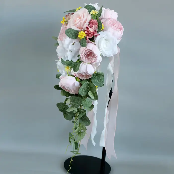 YeeNanee-Bouquets de Patients en Cascade Rose et Bleu