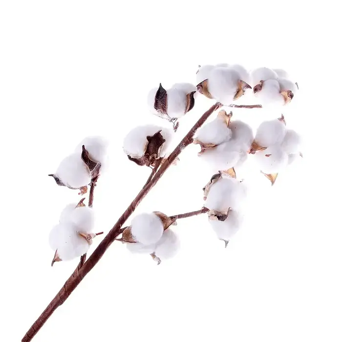 Décor à la maison fait à la main fausse fleur branche florale tige de coton