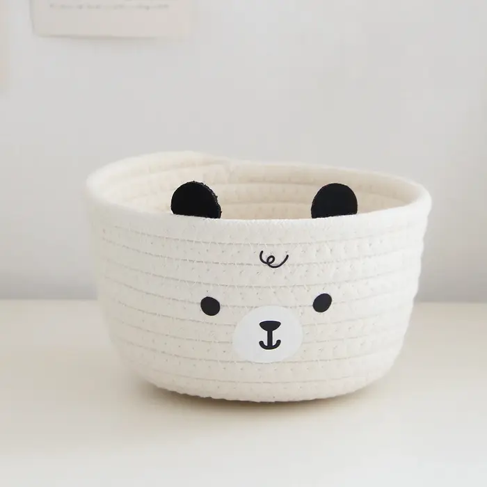 Paniers de rangement mignons en rotin tissé, décoration de chambre à coucher, étui de rangement pour