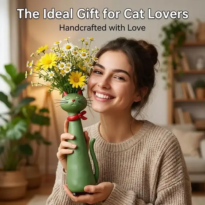 Vase original en forme de chat