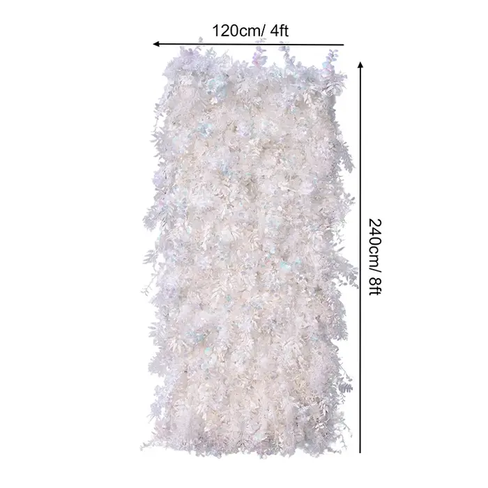 A8894 pur blanc fleur de cerisier Eucalyptus brume herbe retrousser tissu fleur décoration murale ma