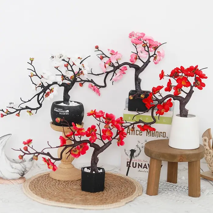 Fleurs de prunier Branches d'arbre fleurs artificielles maison Table salon décor bricolage mariage noël jardin fête décoration