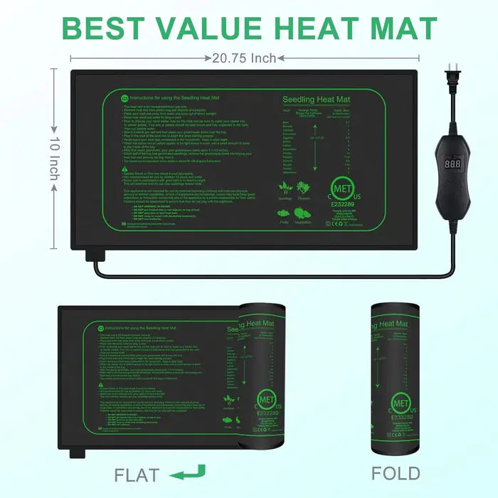 Tapis chauffant pour semis avec Thermostat numérique