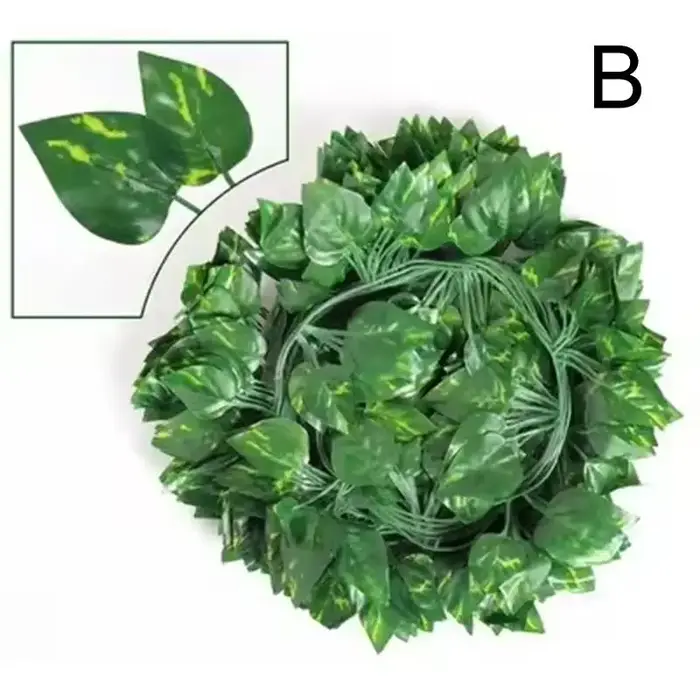 Plantes artificielles, guirlande de feuilles de lierre vertes, fausses plantes grimpantes pour la décoration de la maison, de la chambre, des murs, des mariages, des fêtes et des jardins