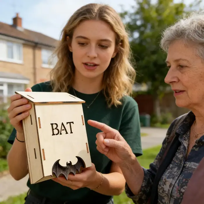 Abri pour chauves-souris en bois pour jardin, habitat animalier, pour jardiniers, propriétaires, amateurs de nature, agriculteurs, arrière-cour, ferme, verger