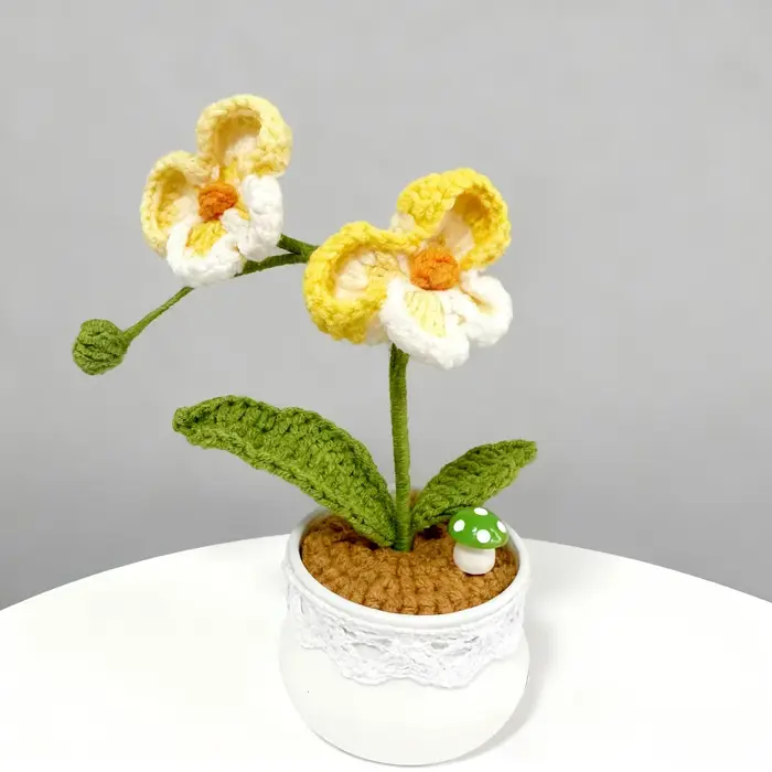 Orchidée papillon au Crochet faite à la main