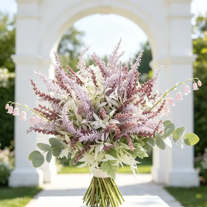 Fleurs artificielles de lavande et de gypsophile pour bouquets de mariage
