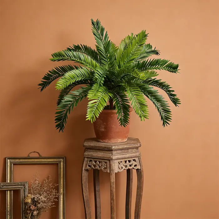 Plantes artificielles de palmier de 45 cm à 18 feuilles