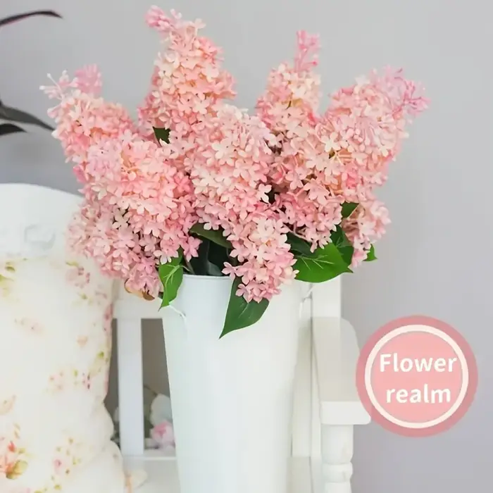Nouvelle fleur artificielle en silicone rose lilas 75 cm