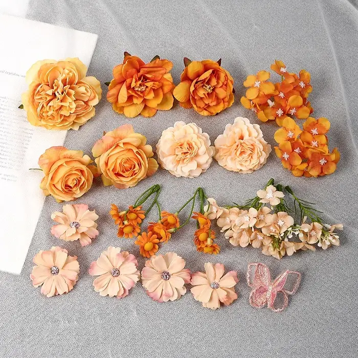 Fleurs artificielles en rose pour la décoration de la maison