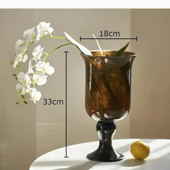 Vase en verre à motif peint, pots à fleurs, décoration de table, arrangement de fleurs, hydroponie, 