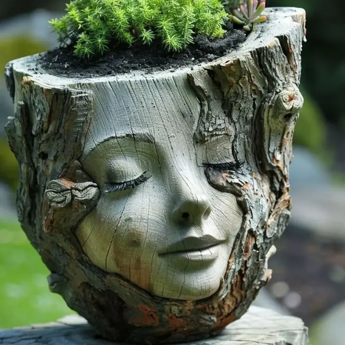 Vase en forme de tête de fleur