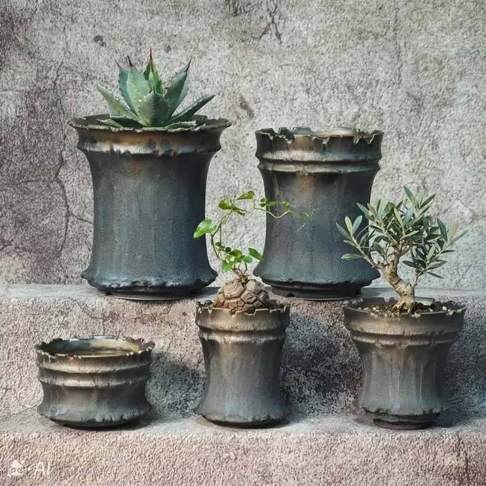 Pot en céramique artisanal Gild Caudex