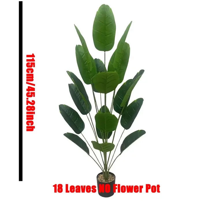 Grande plante banane tropicale de 70,87 pouces, avec 11 feuilles, feuilles de Musa en plastique au t