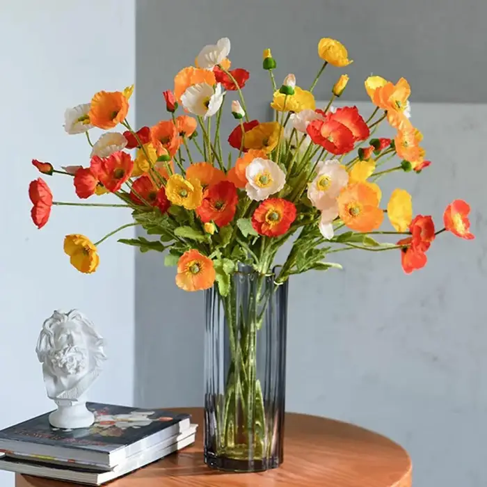 Bouquet de fleurs artificielles à 4 têtes