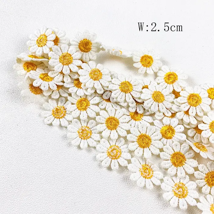 Dentelle soluble dans l'eau Romantic Destroy AndrSun Flower, artisanat de couture bricolage, jupe de