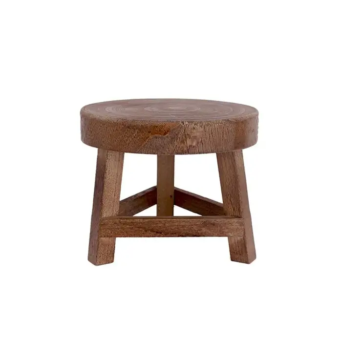 Tabourets bas en bois, petit banc