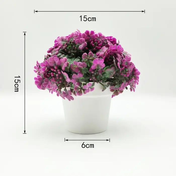 Ensemble de fleurs artificielles de 15 cm