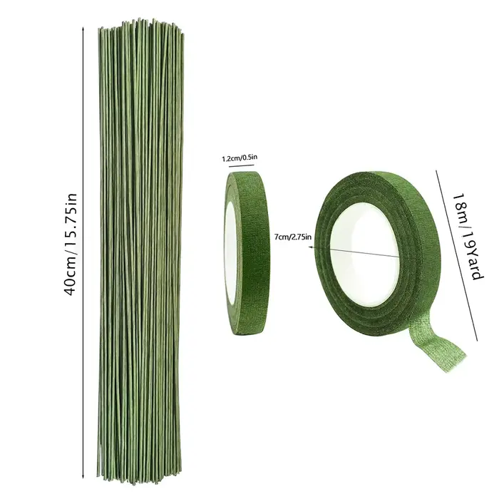 Bâtons de tige de fleur verte